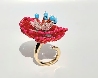Pink Wagashi Blossom Ring