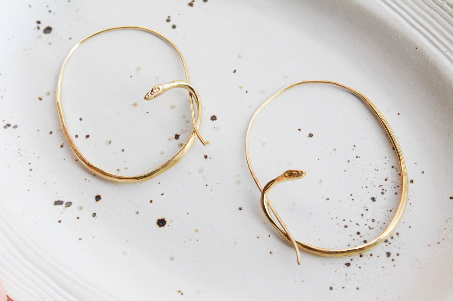 Snake Hoop Earring Etsy