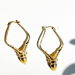 Weevil Hoop Earring-Brass