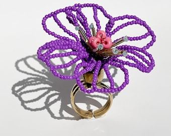 Violet Kyoto Bloom Ring