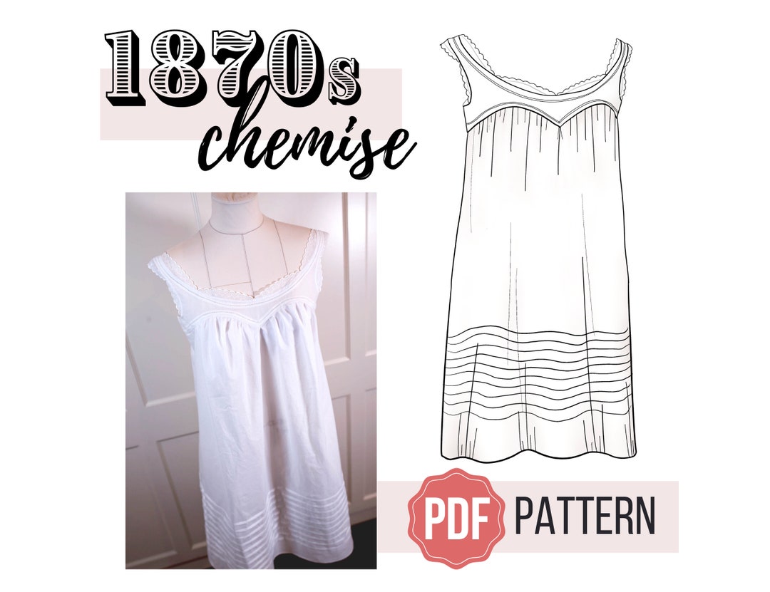 1870s Christine Chemise – PDF PATTERN – Victorian Undergarment - Etsy