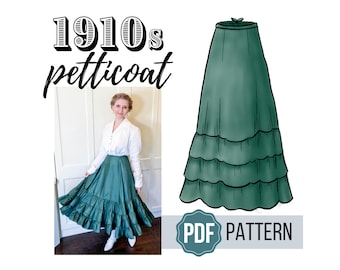 1910s Willa Petticoat – PDF PATTERN – Edwardian Undergarment
