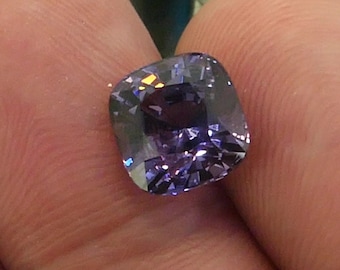 4.56 cts – Beautiful Color Shift Violet Spinel With Zircon Like Dispersion With Three Videos!