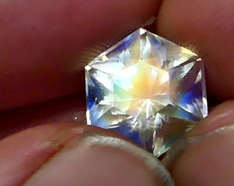 6.83 cts – Best of Breed Flawless Water Transparent Crystal Rainbow Moonstone With Video!