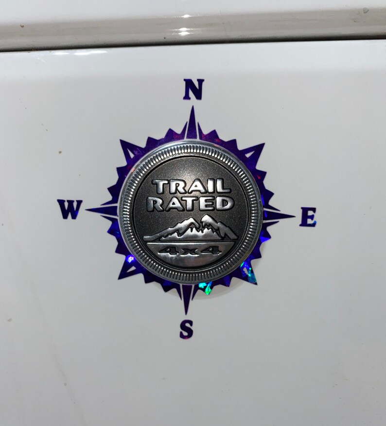 Holographic Jeep Trail Rated Badge Decal Jeep Decal Jeep Etsy