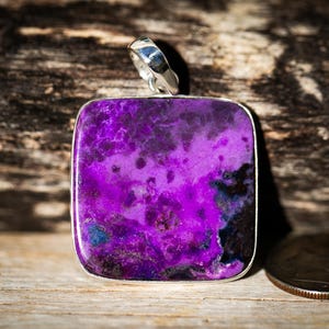 Sugilite pendant - Natural Sugilite and Manganese Pendant - Gorgeous Purple Sugilite - Sugilite Pendant - Sugilite Pendant High Quality