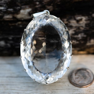 Colgante de cuarzo transparente - Colgante de cuarzo - Hermoso corte de plata esterlina de cuarzo rosa - Colgante de cuarzo blanco - Colgante - Cuarzo cristal transparente