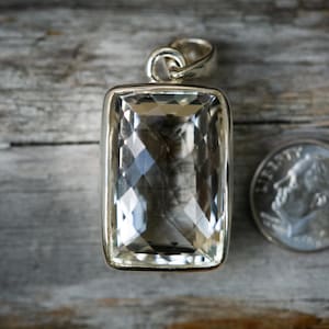 Colgante de cuarzo transparente - Colgante de cuarzo - Cuarzo rosa de astilla de ley de corte magnífico - Colgante de cuarzo blanco - Colgante - Cuarzo de cristal transparente