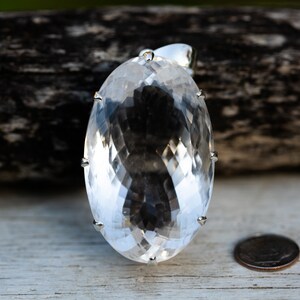 Clear Quartz Pendant - Quartz Pendant - Gorgeous Cut Sterling Sliver Rose Quartz - White Quartz Pendant - Pendant - Clear Crystal Quartz