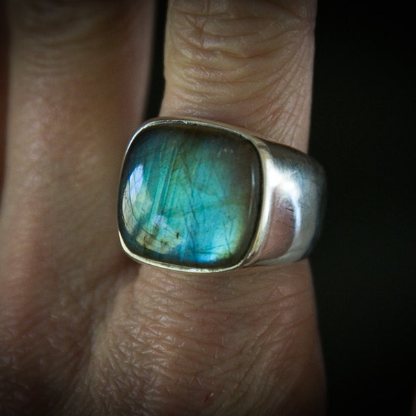 Labradorite ring - Labradorite Mens ring - Size 7-15 Labradorite - Sterling Silver -  Labradorite - Men's Labradorite Ring