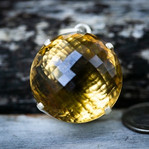 Citrine Pendant - Citrine Necklace - Faceted Citrine Pendant - November birthstone - Citrine pendant - Gorgeous Cut Citrine Pendant