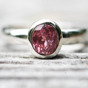 Pink Turmalin Ring 7,5 - Pink Turmalin - Turmalin Ring Größe 7,5 - Pink Turmalin - Verlobungsring Alternative Pink Turmalin