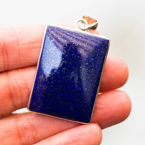 Lapis Pendant set in Sterling shops Silver - Gorgeous Lapis Lazuli Pendant - Lapis Jewelry - Sterling Silver Lapis Necklace - Lapis Lazuli Jewelry