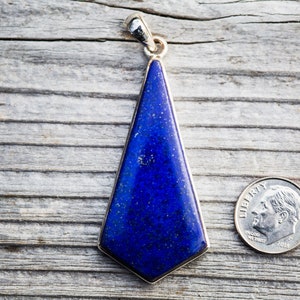 Lapis Pendant set in Sterling Silver - Gorgeous Lapis Lazuli Pendant - Lapis Jewelry - Sterling Silver Lapis Necklace - Lapis Lazuli Jewelry
