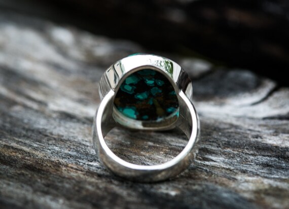 Unisex turquoise store wedding ring