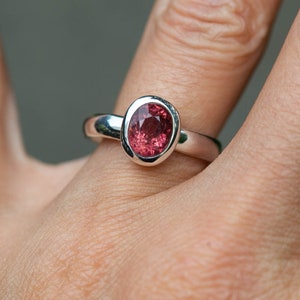 Pink Turmalin Ring 7 - Pink Turmalin Ring 7 - Pink Turmalin Ring Größe 7 - Pink Turmalin - Verlobungsring Alternative Pink Turmalin 7