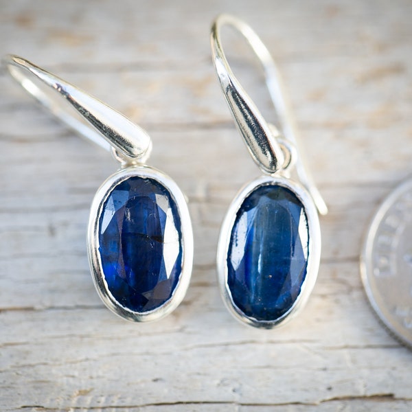 Kyanite Earrings - Kyanite dangle earrings - Kyanite Jewelry - Kyanite Jewelry Blue Gemstone Earrings - Kyanite Dangle Earrings - Kyanite