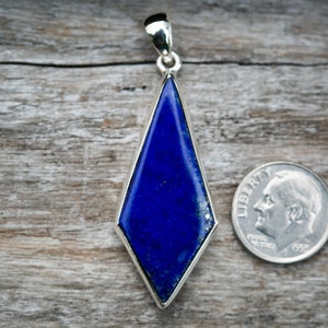 Lapis Pendant set in Sterling Silver - Gorgeous Lapis Lazuli Pendant - Lapis Jewelry - Sterling Silver Lapis Necklace - Lapis Lazuli Jewelry