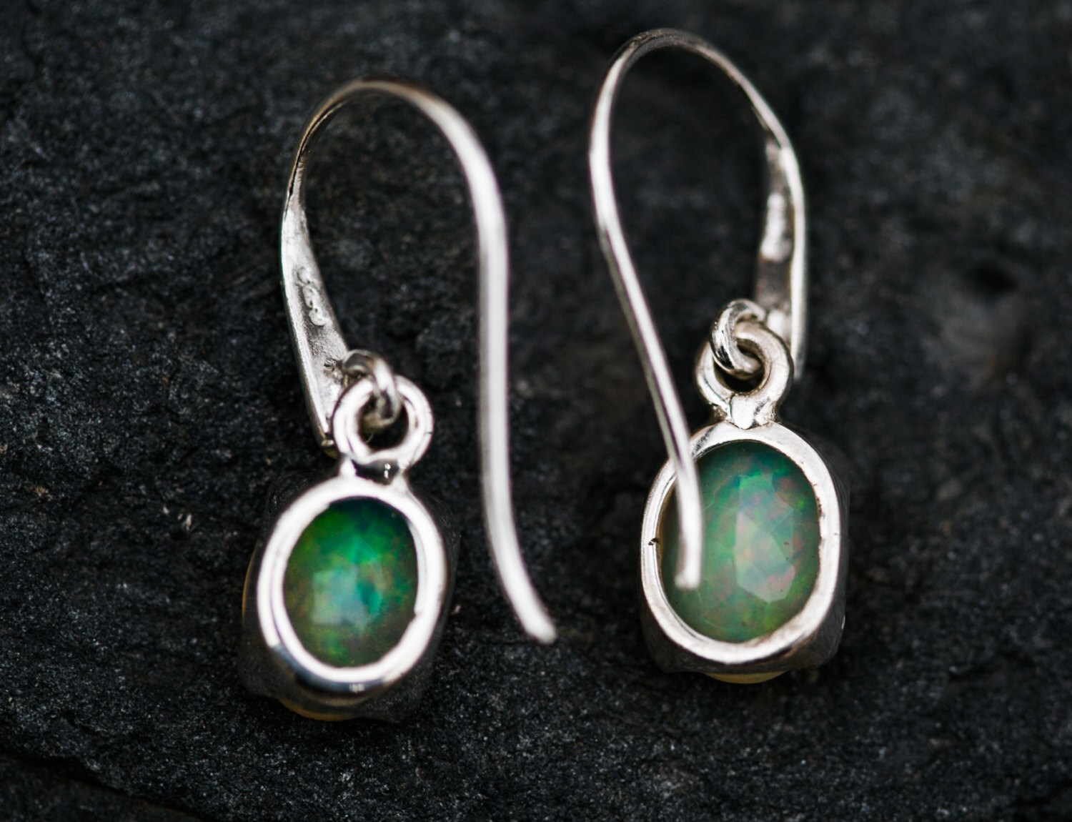 Opal Dangle Earrings Natural Opal Earrings Opal and | Etsy