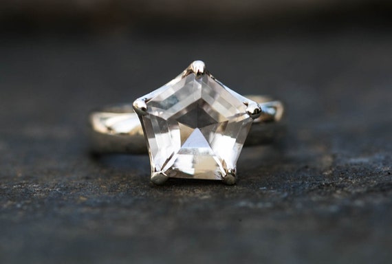 Amazon.com: Crystal quartz Ring, Natural Crystal Quartz Ring, Clear Quartz  Ring, 925 Sterling Silver Crystal Ring, Rock Crystal Quartz Rings :  Handmade Products