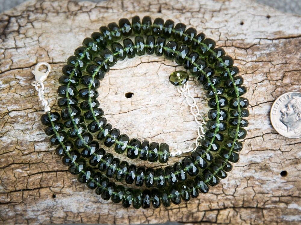 Moldavite online bead necklace
