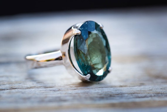 Bague En Or Blanc Bleu Tourmaline 14K 7.5 Bague Tourmaline Bleu Vert Indicolite Tourmaline Taille 7.5 Bleu Indicolite Tourmaline Indicolite Etsy Canada