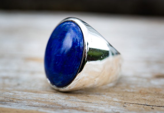 Mens sterling silver store lapis rings