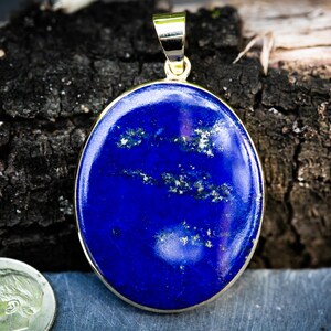 Lapis Pendant in 14k gold - Gorgeous Lapis Lazuli with pyrite speckles Pendant - Lapis - 14k Gold Lapis Necklace  Lapis Lazuli in 14k gold