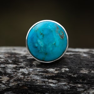 Turquoise Ring size 8 - Turquoise Ring size 8 Unisex Ring - Turquoise Jewelry - Sterling Silver Turquoise Ring 8 - Turquoise Ring Size 8