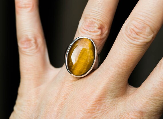 Tigers eye rings for sale online