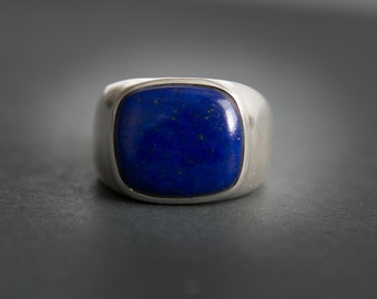 Sterling Silver Lapis Lazuli Ring – Gemstone Statement Ring