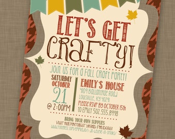 fall invitations etsy