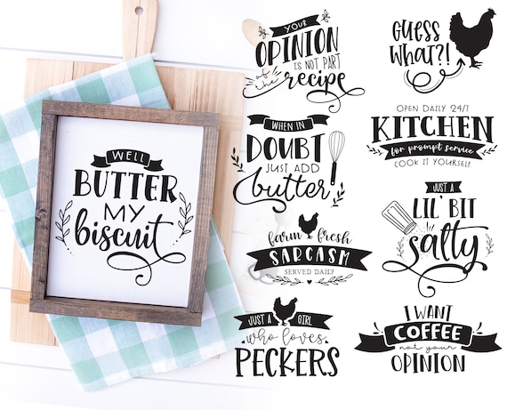 Farmhouse Tea Towel  Kitchen SVG Set - So Fontsy