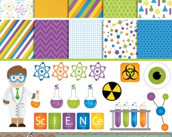 Science Clipart & Digital Papers