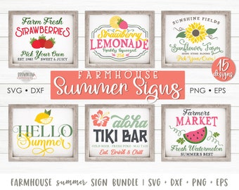 Farmhouse Summer Signs SVG/Cut File Bundle DIGITAL FILES