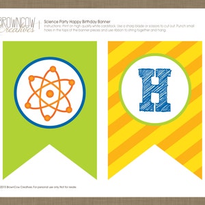 PRINTABLE Science Party Decoration Kit image 3