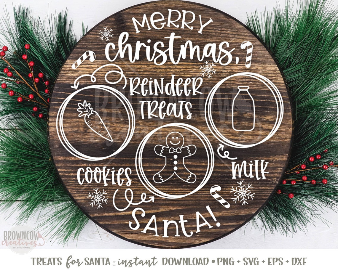 Treats for Santa Tray SVG Cookies for Santa SVG Santa’s | Etsy