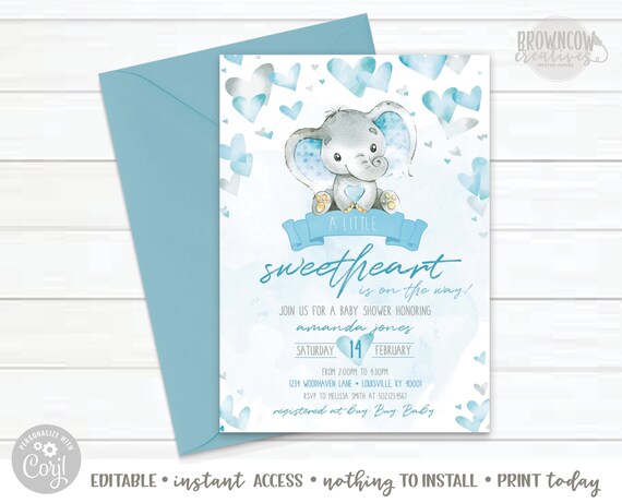 Baby boy shower invitations cheap etsy