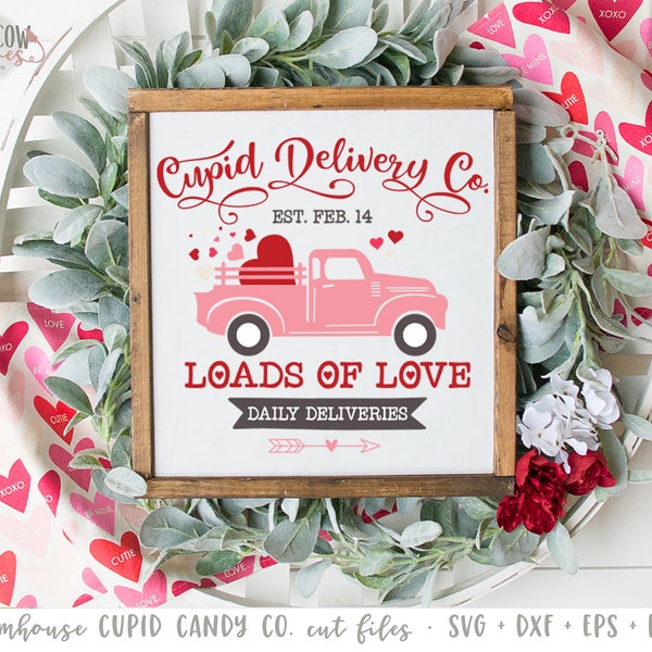 Farmhouse Valentine SVG, Cupid Delivery SVG File, Digital File, Instant Download