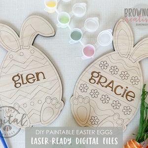 Archivo láser para pintar huevos de Pascua, SVG de huevos de Pascua, archivos cortados con láser de Pascua, archivos láser de Pascua