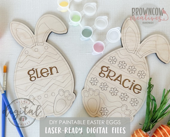 Easter Egg DIY Paint Laser Cut File (SVG, PDF)
