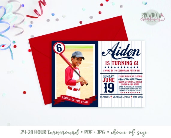 PRINTABLE Baseball Invitation by BrownCow Creatives | Catch My Party