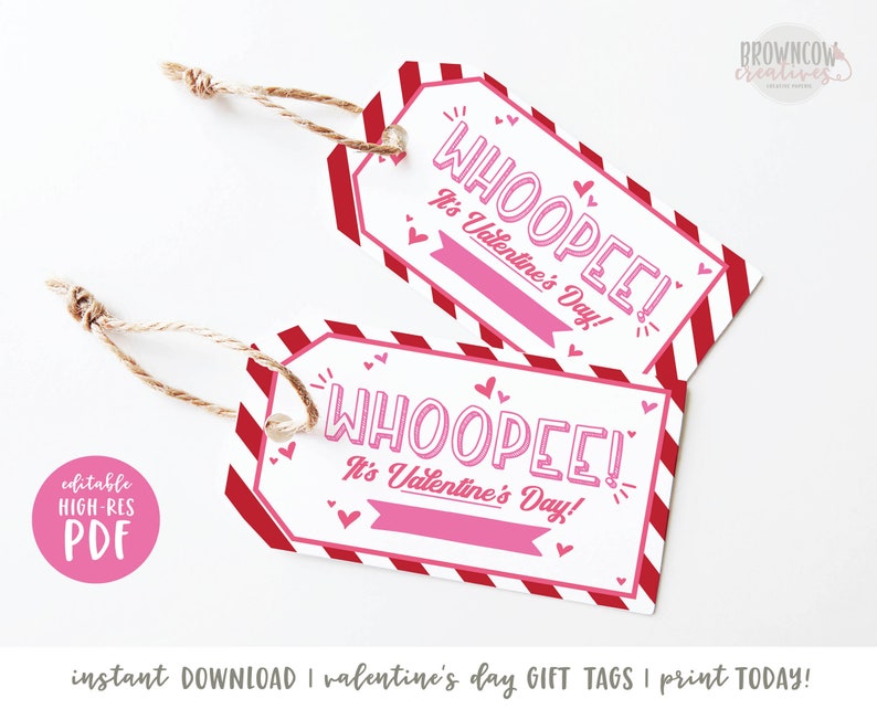 INSTANT DOWNLOAD Editable Personalized Valentine Gift Tags, Kids ...