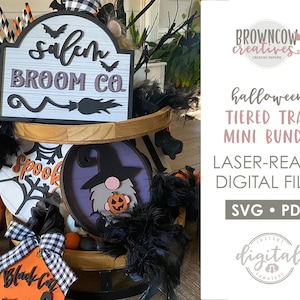 Halloween Tiered Tray DIGITAL Lasercut Files, Halloween Laser Files
