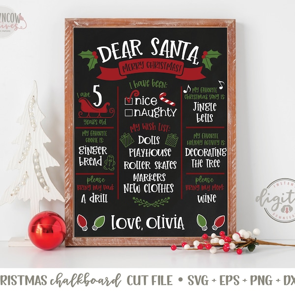 Christmas Chalkboard - Etsy