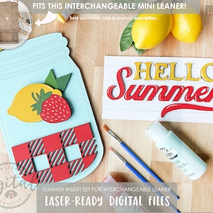 Juego de insertos Summer Leaner: Limas láser &quot;Limonada de fresa&quot; (Descarga digital)