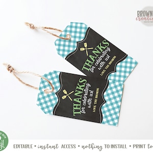 Baby-Q Baby Shower Gift Tags, BBQ Baby Shower Boy Baby Shower Favor Tags, BBQ Baby Shower Gift Tags, Editable, Instant Access