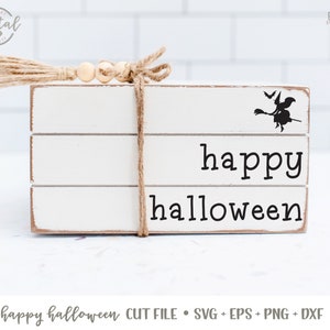 Halloween Wooden Book Stack SVG/Cut File, Halloween Sign SVG, Halloween SVG, Happy Halloween Farmhouse Sign Cut File