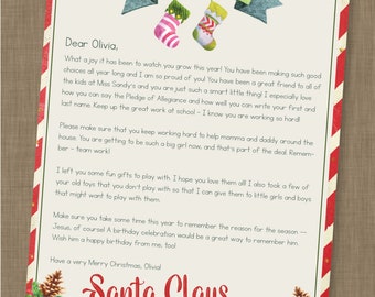 INSTANT DOWNLOAD EDITABLE Santa Letter // Letter from Santa