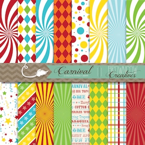 Circus/Carnival Digital Papers/Backgrounds